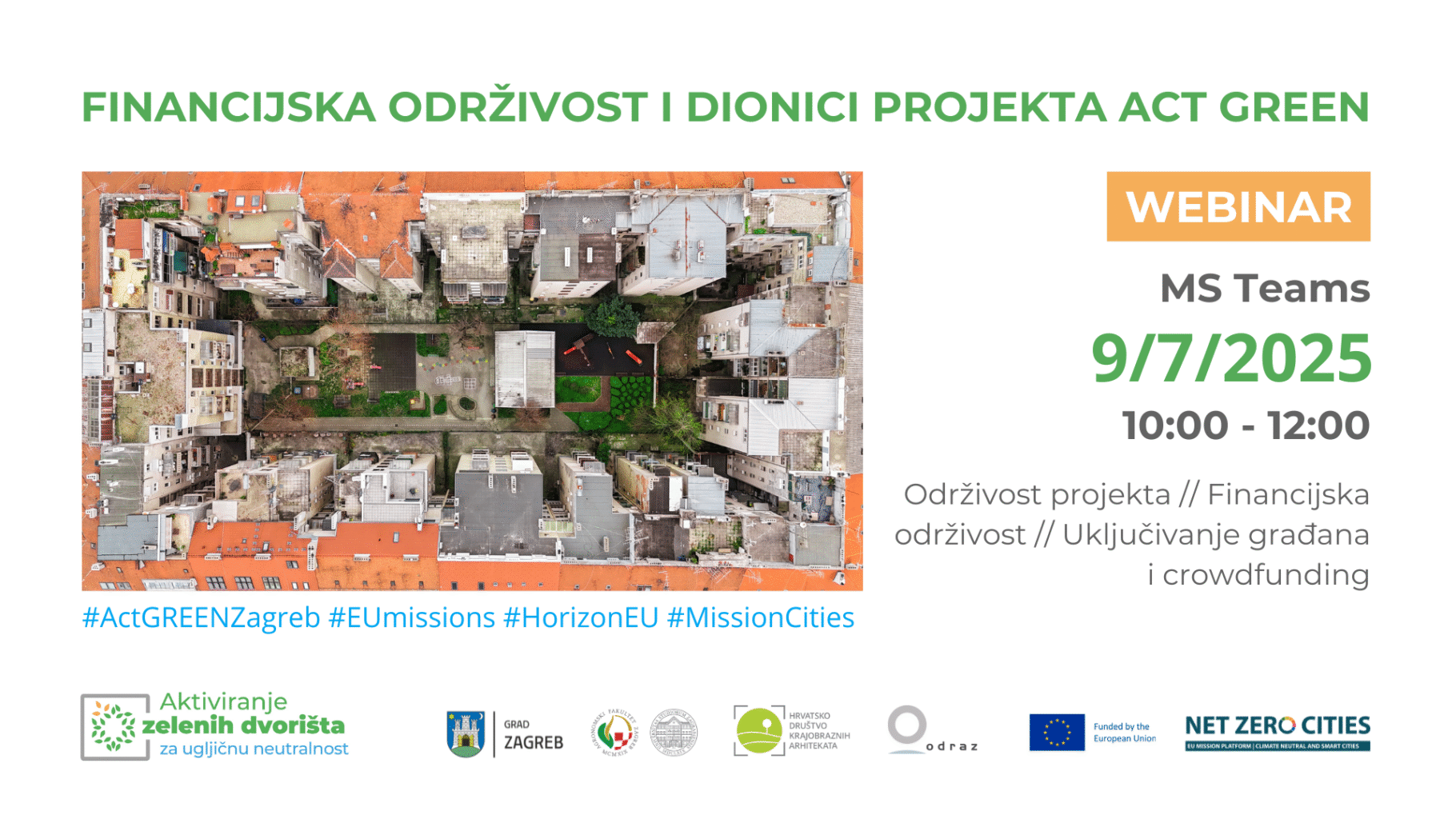 Financijska održivost i dionici projekta ActGREEN