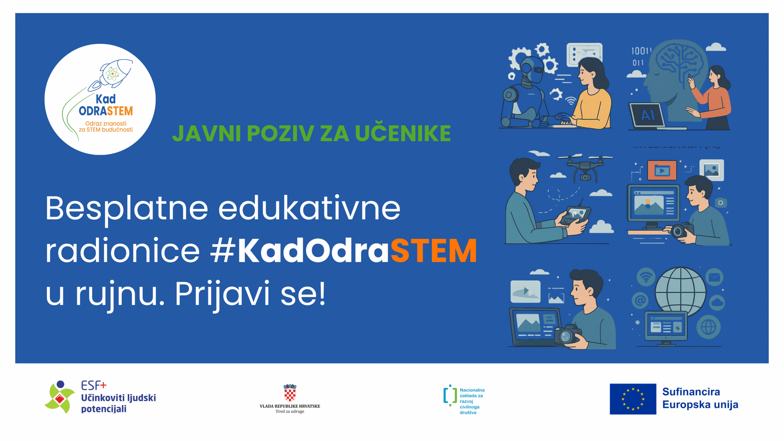 Odraz znanosti za STEM budućnosti - prijavi se na besplatne edukativne radionice #KadOdraSTEM! (11) KadOdraSTEM radionice