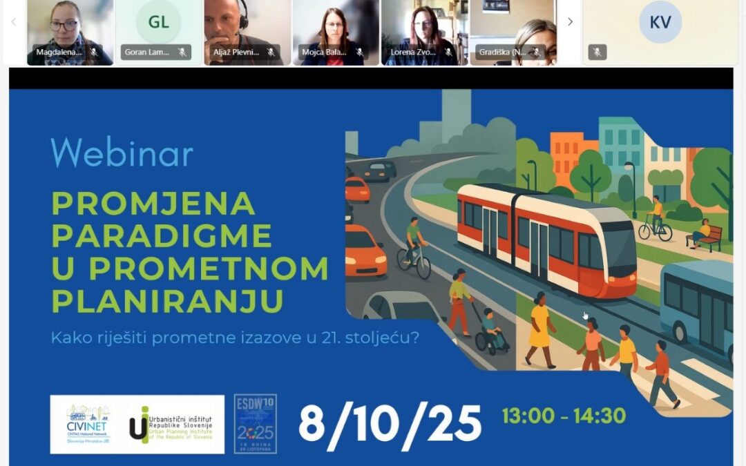 Održan webinar o promjeni paradigme u prometnom planiranju
