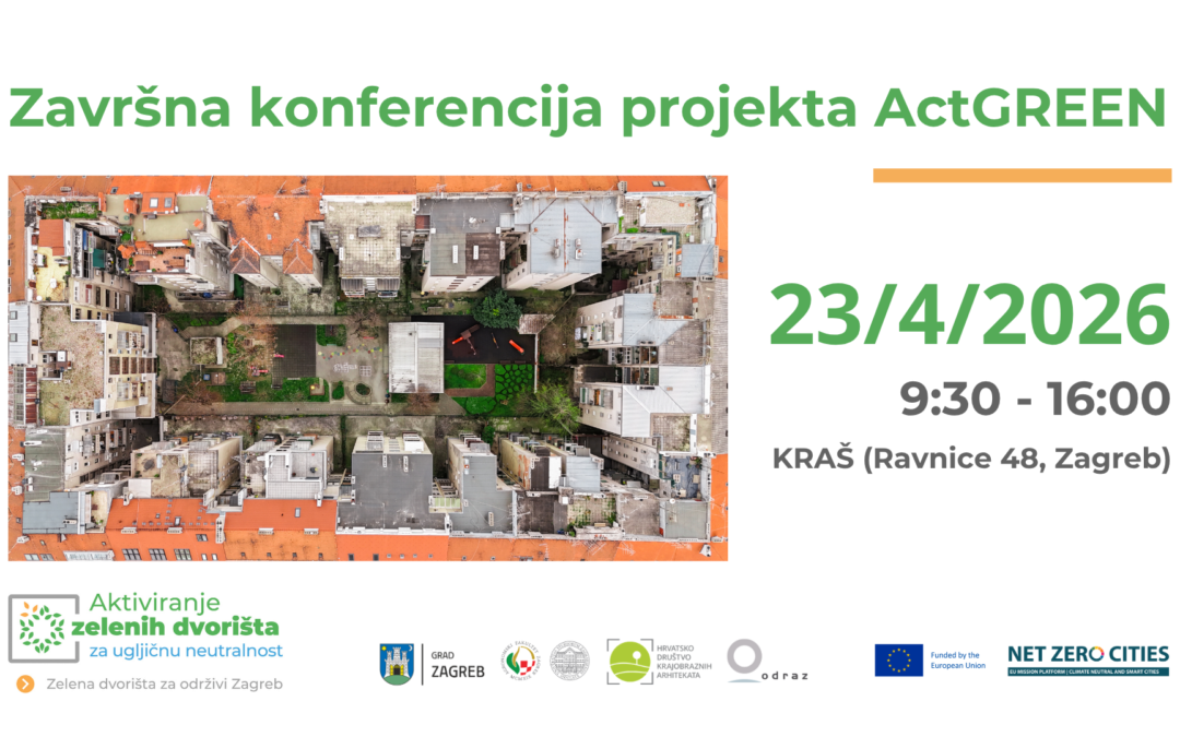Završna konferencija projekta ActGREEN: Aktiviranje zelenih dvorišta za ugljičnu neutralnost