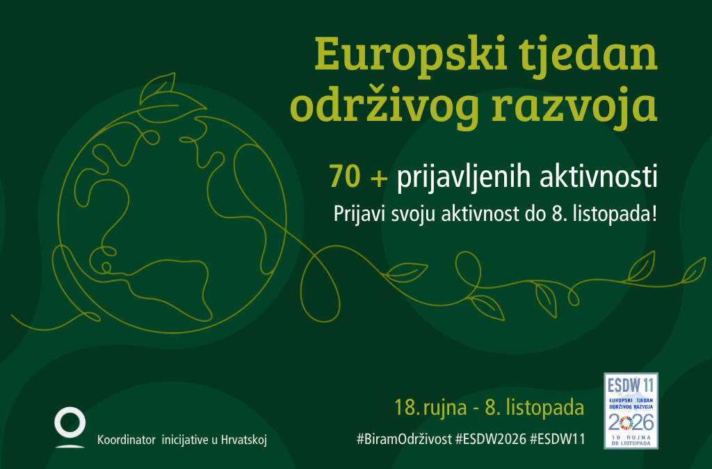 Započeo je Europski tjedan održivog razvoja 2026. Još stignete prijaviti svoje aktivnosti!