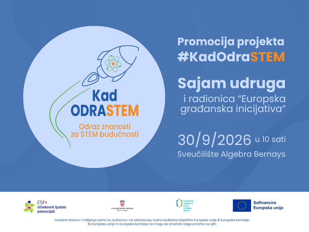 Kad ODRASTEM predstavljamo na Sajmu udruga u Zagrebu