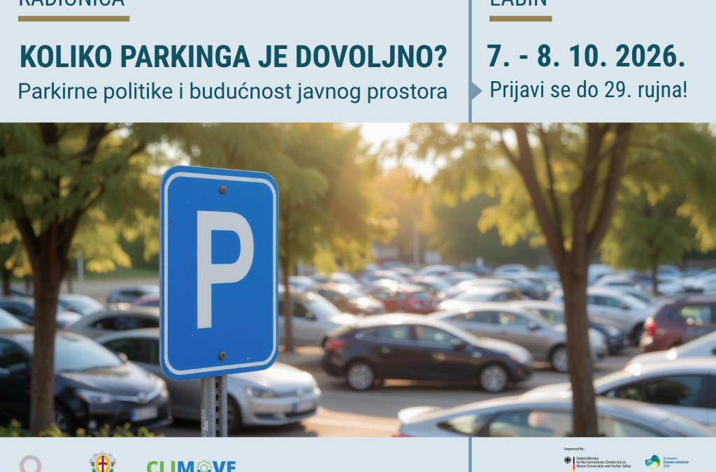 Poziv: Radionica “Koliko parkinga je dovoljno? Parkirne politike i budućnost javnog prostora”